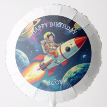 Roquettes mignonnes en astronaute spatiale Anniver