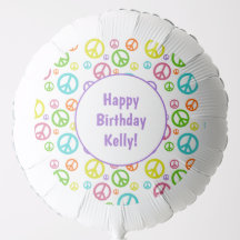 Signes de Paix Multicolores Anniversaire Personnal