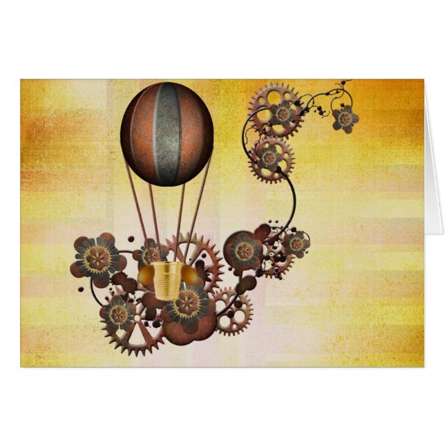 Ballon Steampunk Antique Jaune (Devant horizontal)