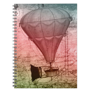 Ballon Steampunk Croquis Carnet à couverture rigid
