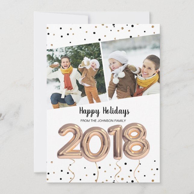 Ballons 2018 | Noël | 2 CARTE PHOTO (Devant)