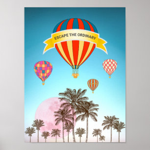 Ballons à air chaud Affiche inspirante