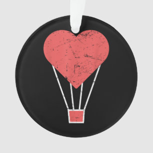 Ballons à air chaud de coeur mignon