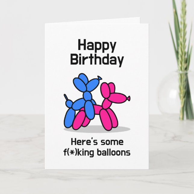 Ballons amusant Carte d'anniversaire (Devant)