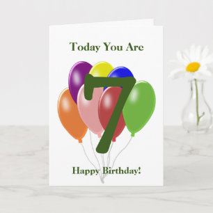 Ballons Carte personnalisée 7e anniversaire
