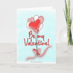 Ballons carte Saint-Valentin