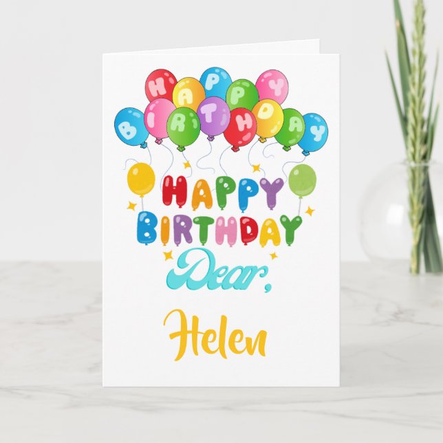 "Ballons colorés Bonne carte d'anniversaire (Devant)