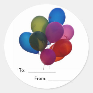 ballons colorés, Stickers