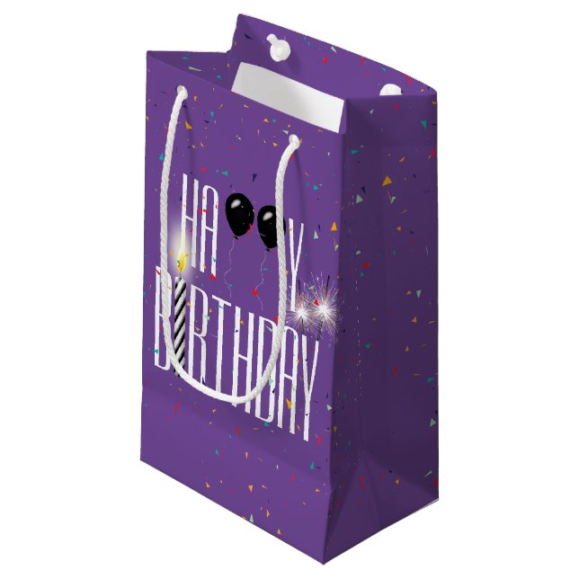 Ballons d'anniversaire et Sparklers Petit sac cade (Devant Angle)