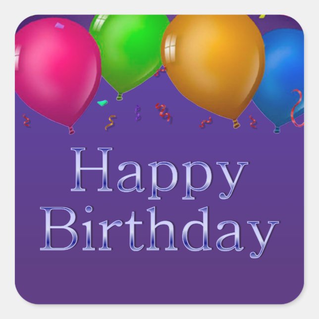 Ballons d'anniversaire heureux Sticker (Devant)