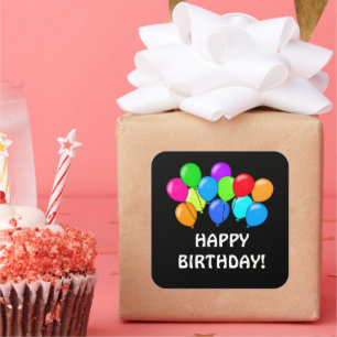 Ballons d'anniversaire unisex parti autocollant