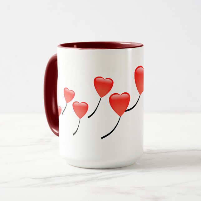 Ballons de coeur Mug (Devant gauche)