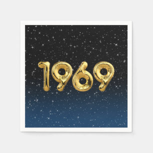 Ballons de fête 1969 Étoiles Serviettes en papier