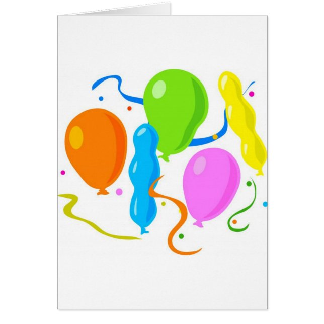 Ballons de fête d'anniversaire colorés (Devant)
