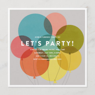 Ballons de fête Invitation d'anniversaire