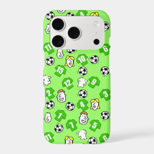 Ballons de foot, Maillots verts et fans