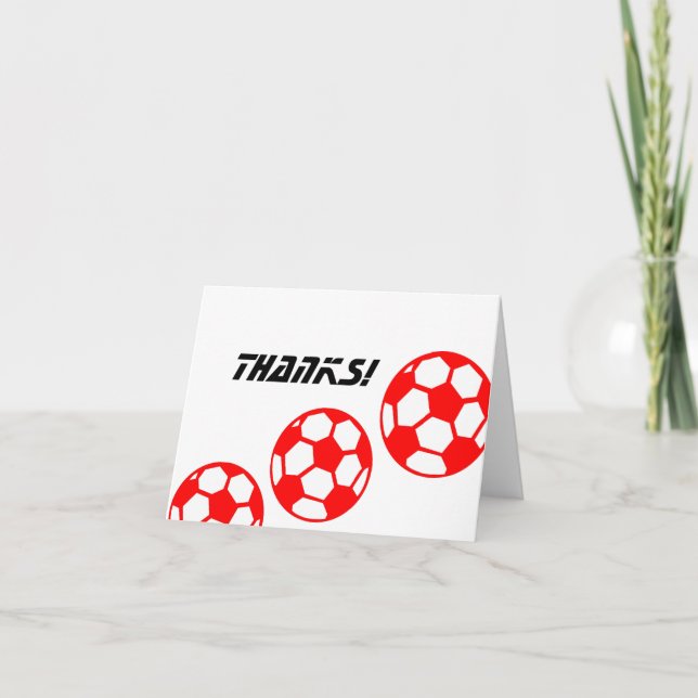 Ballons de Football Rouge Merci ! (Devant)