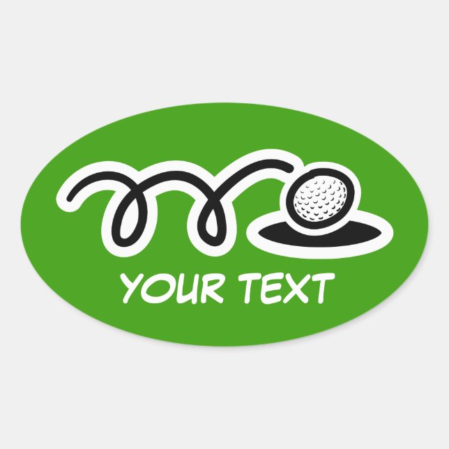 Ballons de golf gros autocollants avec texte perso (Devant)