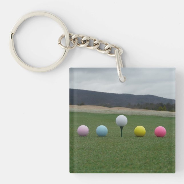 Ballons de golf JAUNE, ROSE, BLEU ET BLANC (Devant)