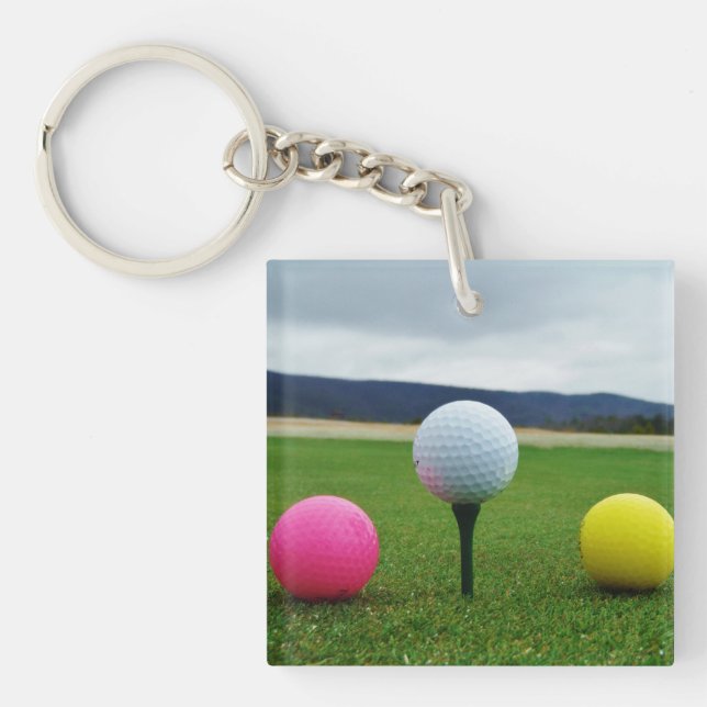 Ballons de golf JAUNE, ROSE ET BLANC (Devant)