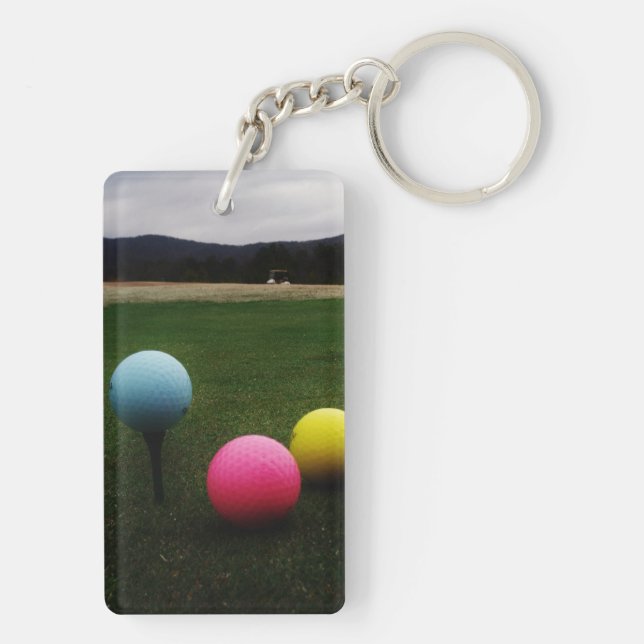 Ballons de golf JAUNE, ROSE ET BLEU (Dos)