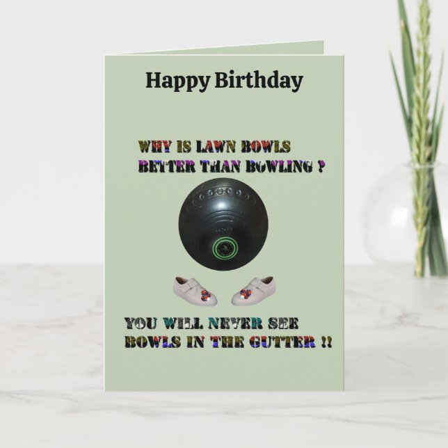 Ballons de pelouse amusants, Carte d'anniversaire (Devant)