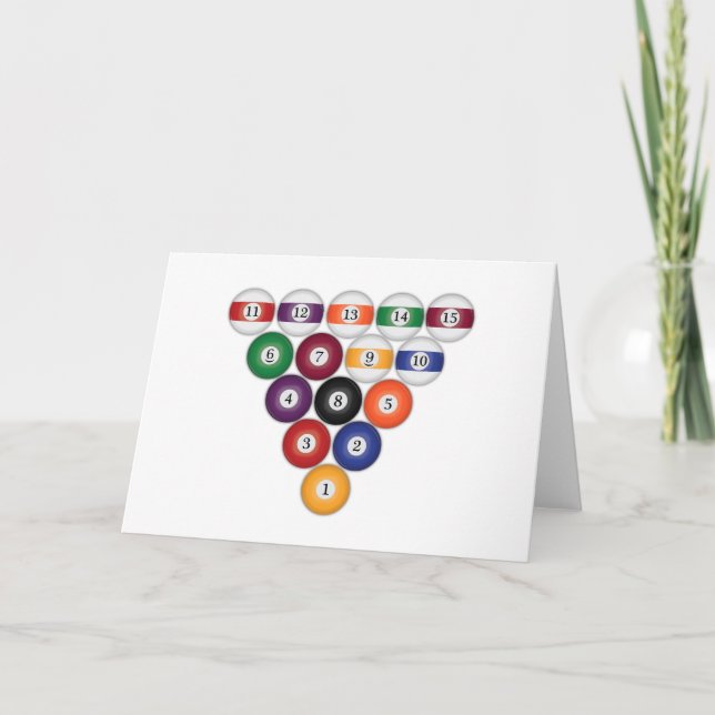 Ballons de piscine / Billard : Cartes de voeux (Devant)