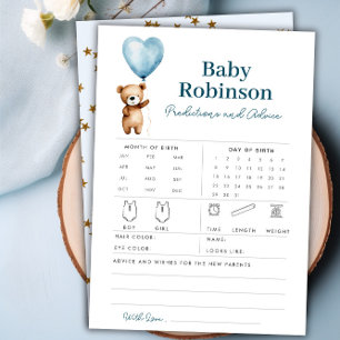 Ballons d'ours Bearly Wait Baby shower Carte de je