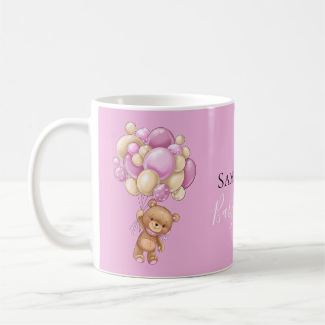 Ballons d'ours en peluche Mug de café rose (Gauche)