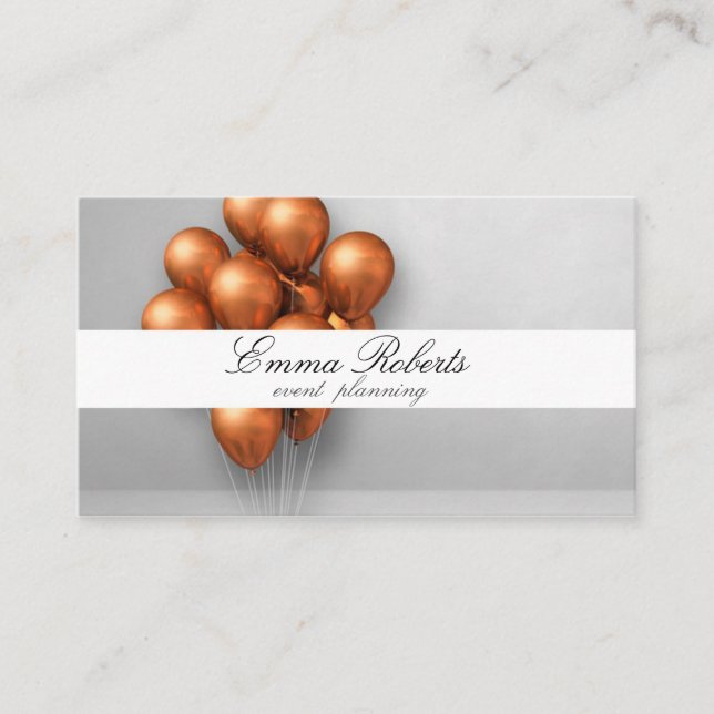 Ballons en cuivre Bunch Carte de visite moderne (Devant)