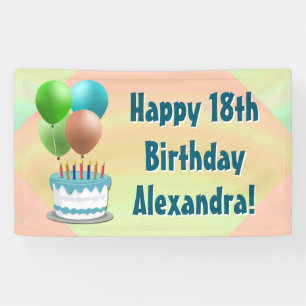 Ballons et bannière faite sur commande de fête