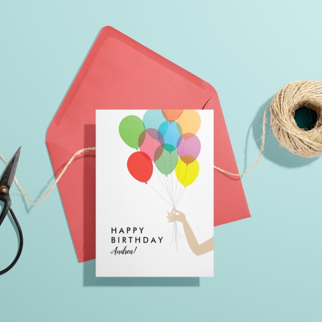 Ballons Lumineux Personnalisé Bonne Carte Annivers (Créateur téléchargé)
