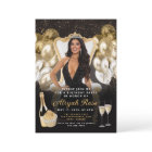Ballons noirs et or Invitation d'anniversaire roya