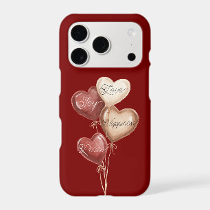 Ballons Rouges Crème Cœur Amour Joie