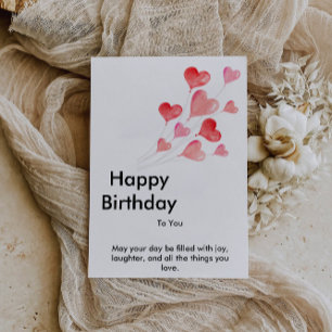 Ballons rouges Imprimable Bonne carte d'anniversai