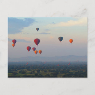 Ballons sur Bagan, Myanmar Carte postale