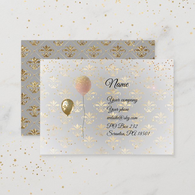 Ballons sur Royal Gold, Carte de visite bondé (Créateur téléchargé)