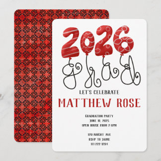 Balloon 2026 Grad Invitation