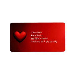 Balloon 3D Heart Label