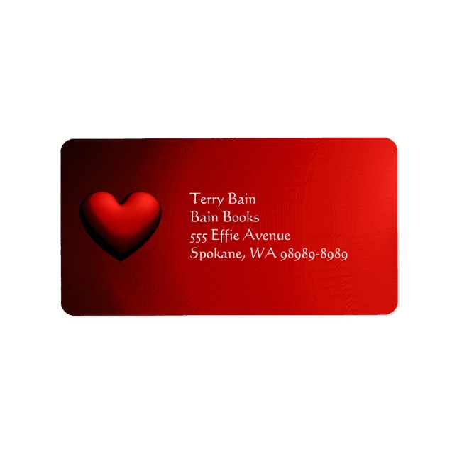 Balloon 3D Heart Label (Front)