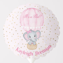 Balloon à air chaud Baby Girl Elephant Douche Ball