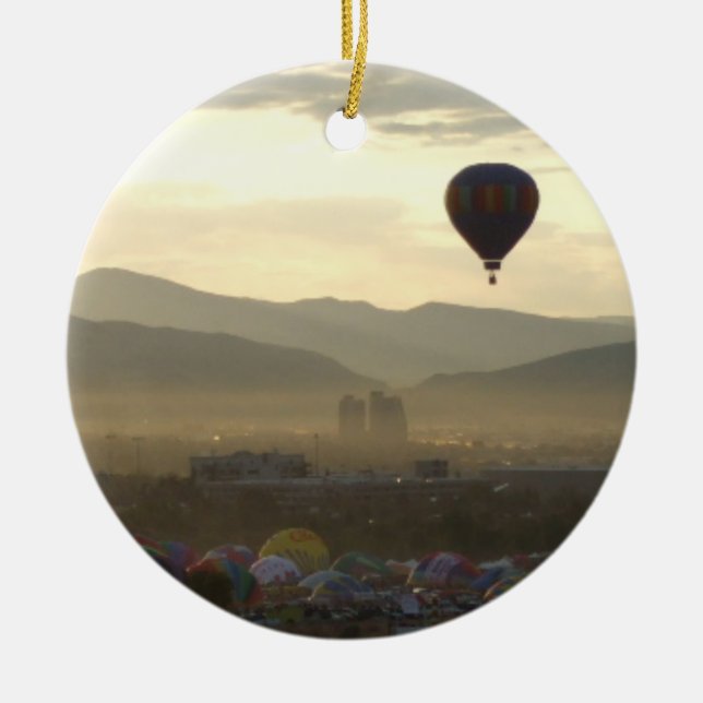 Balloon à air chaud Sunrise Ornement de Noël (Devant)