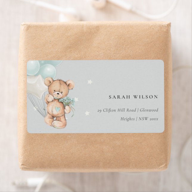 Balloon à ours bleu gris Flore Bunch Adresse cardi (En situation)