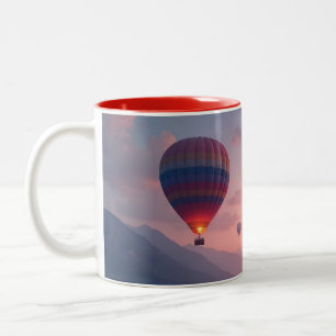 Balloon Adventure Dreams Two-Tone Coffee Mug