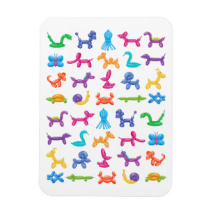 Balloon Animal Colour Pattern – Kids & Clown Party Magnet