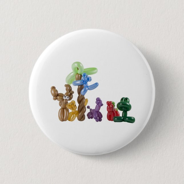 balloon animal group 2 inch round button (Front)