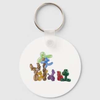 balloon animal group keychain