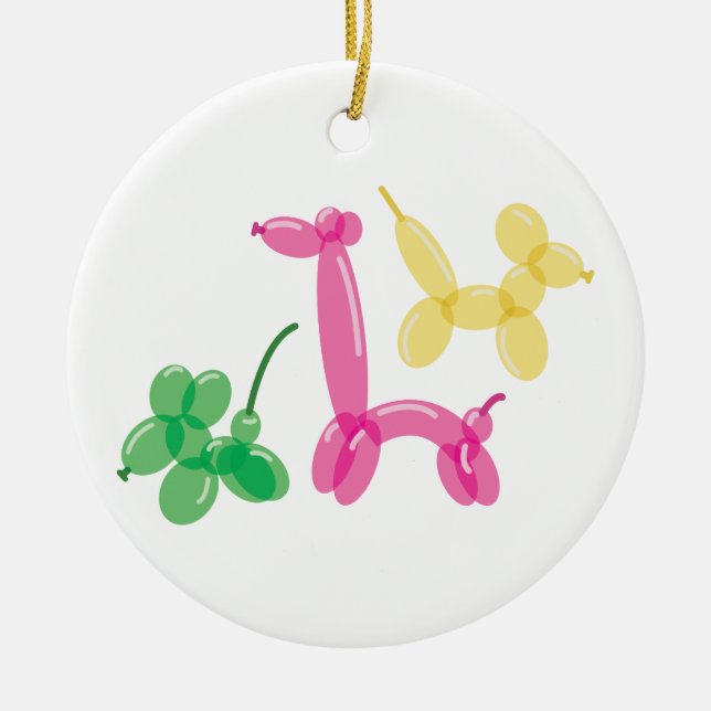 Balloon Animals Ceramic Ornament (Front)