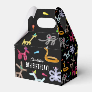 Balloon Animals Kids Birthday Party Theme Favor Box