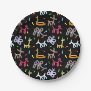 Balloon Animals Kids Birthday Party Theme Paper Plate